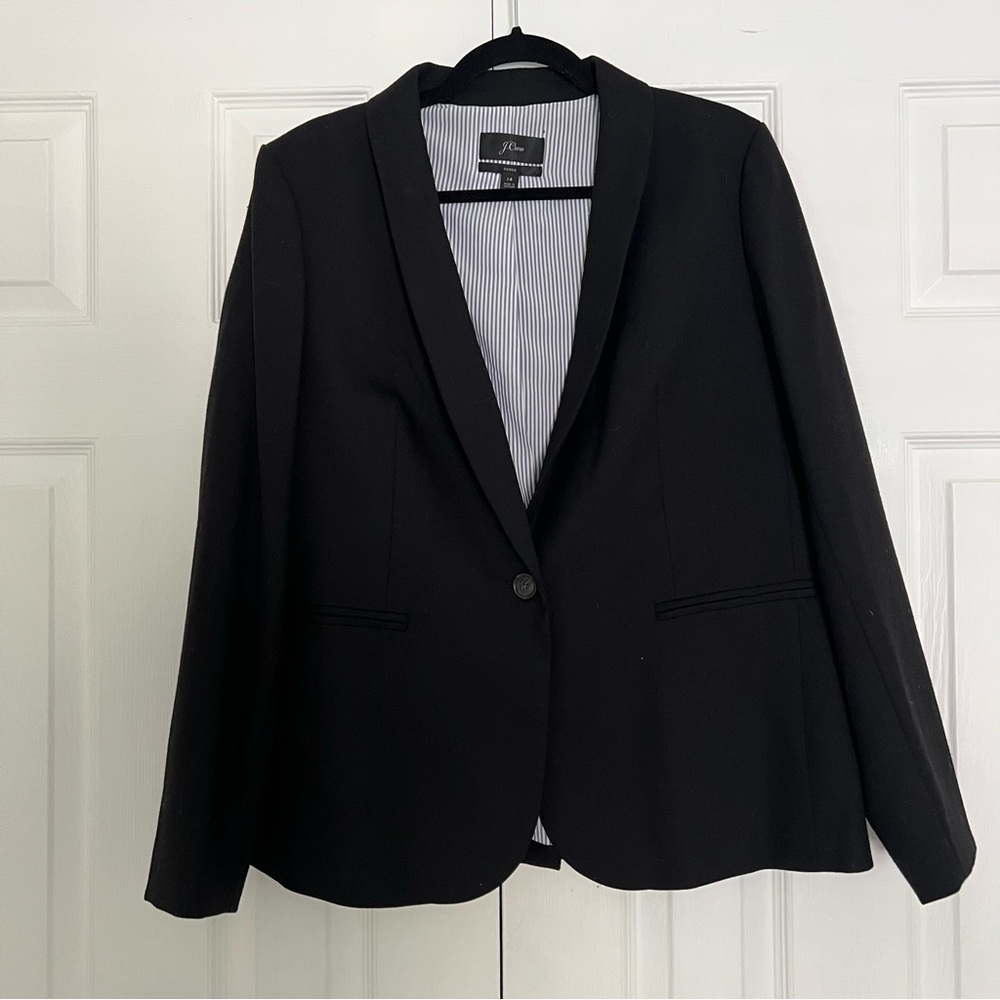 J. Crew Parke Blazer Black Wool